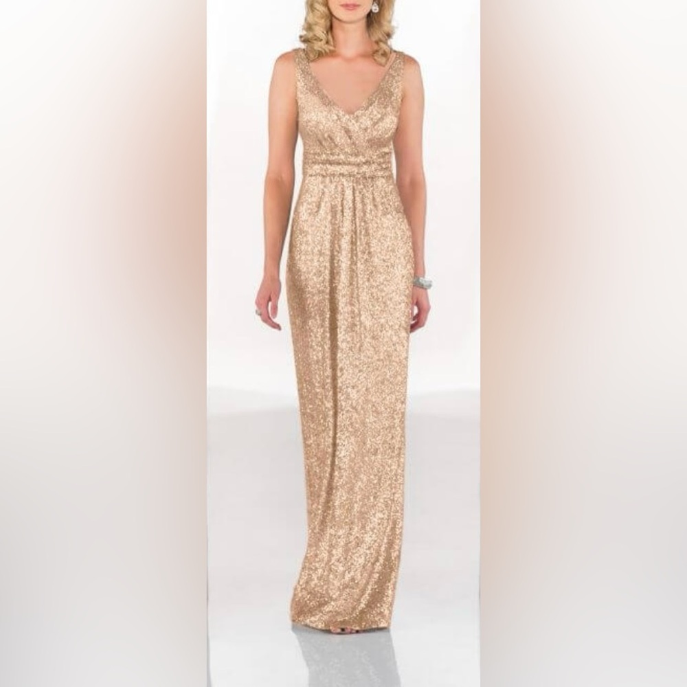 Sorella Vita Gold Sequin Formal Gown, Size 6, Wedding, Mother of Bride/Groom